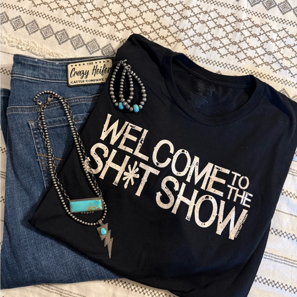 Black Graphic Short Sleeve Tee